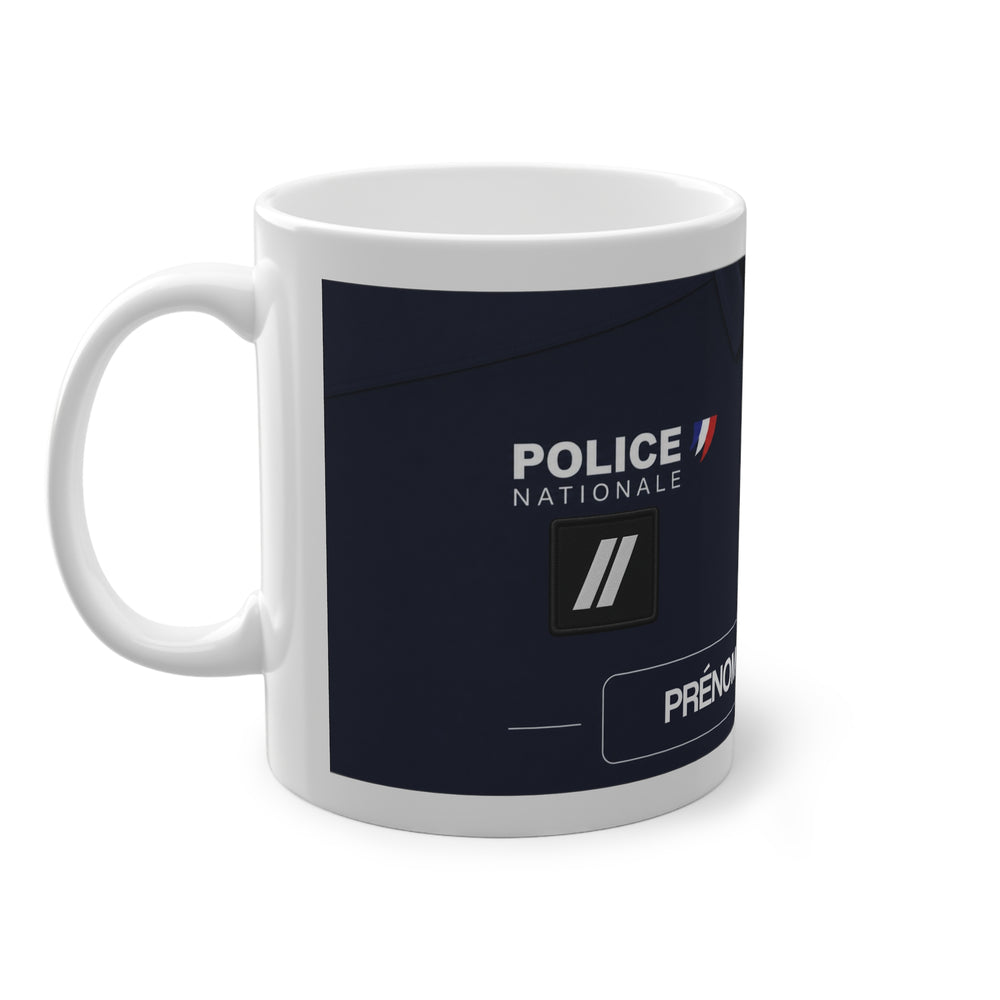 Mug Police Nationale Personnalisé avec Grade – Prénom ou Surnom