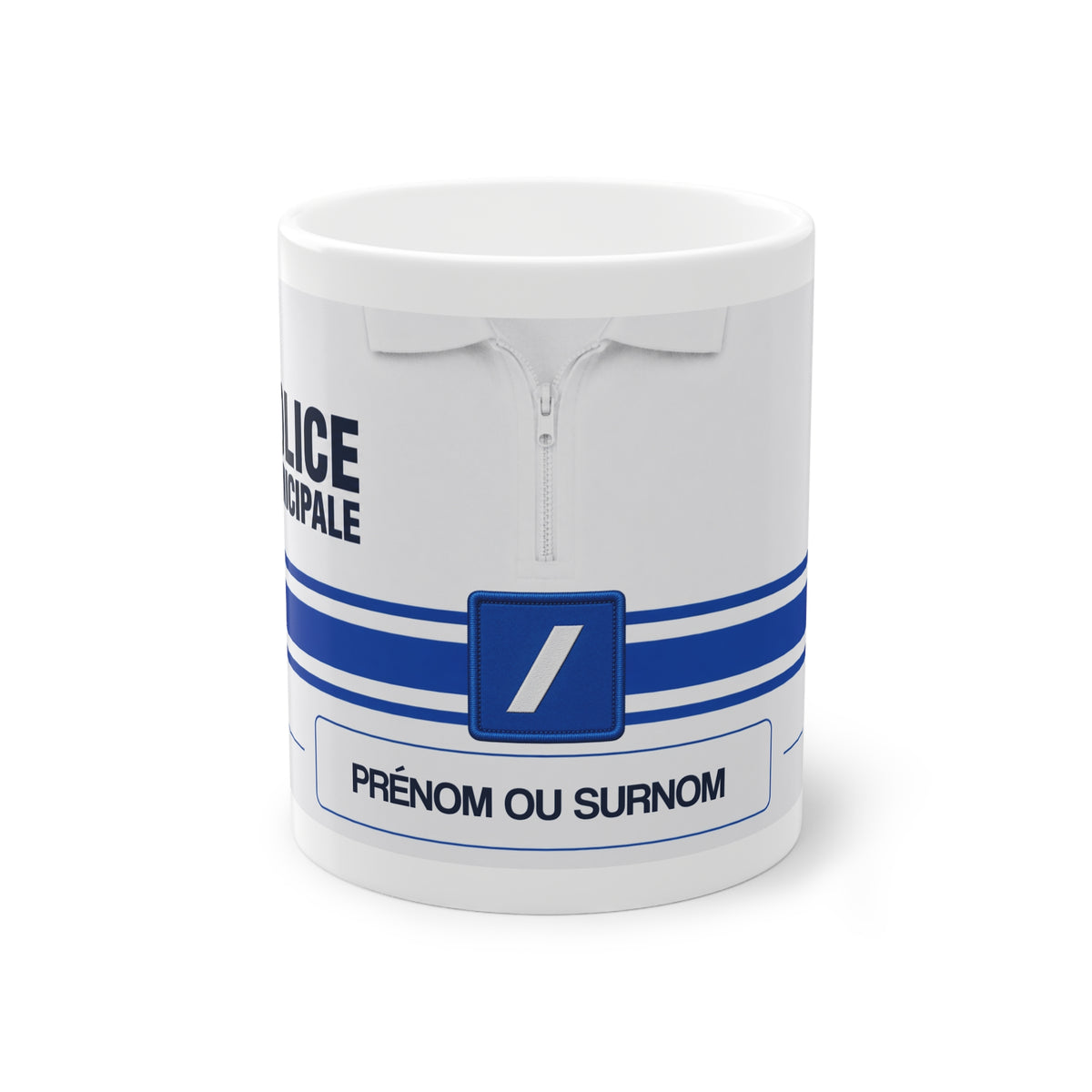 Police Municipale Mug — Customizable Name Coffee Cup (Prénom ou Surnom)