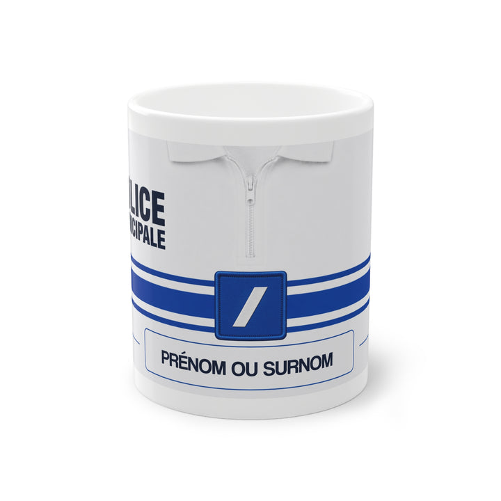 Police Municipale Mug — Customizable Name Coffee Cup (Prénom ou Surnom)