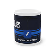 Mug Police Municipale Personnalisé avec Grade – Polo Bleu & Prénom ou Surnom