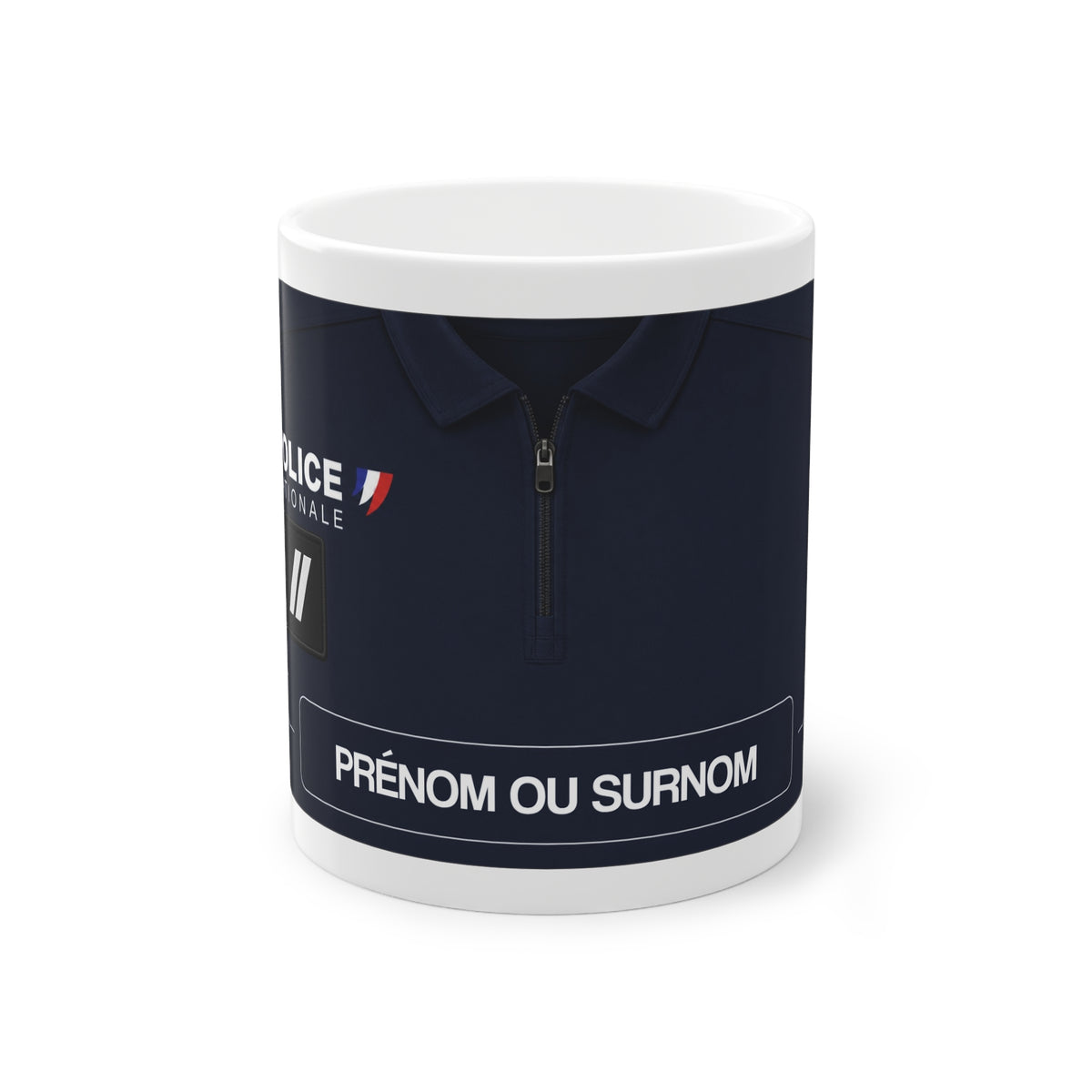 Mug Police Nationale Personnalisé avec Grade – Prénom ou Surnom